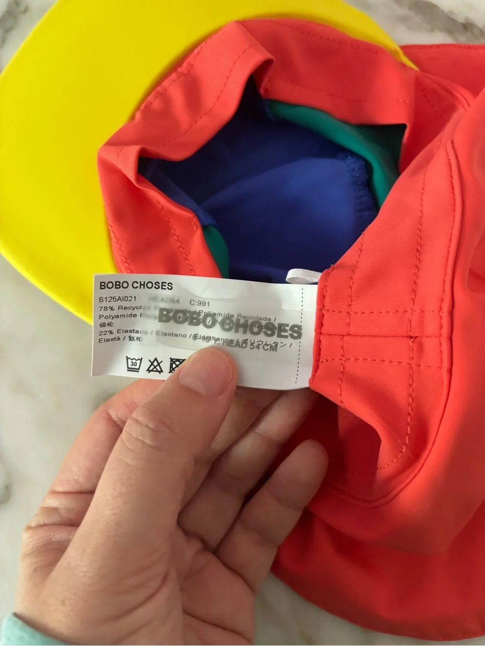 Bobo Choses JOY color block swim cap 6-10 years